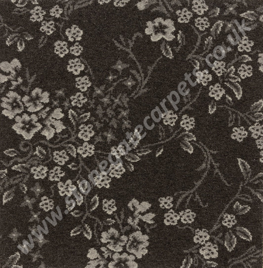 Brintons Carpets Purely Natural Flora and Fauna Flowering Vines Graphite