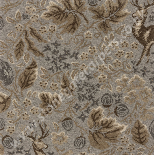 Brintons Carpets Purely Natural Fauna And Flora Woodland Stag Cloud (Per M²) Carpet