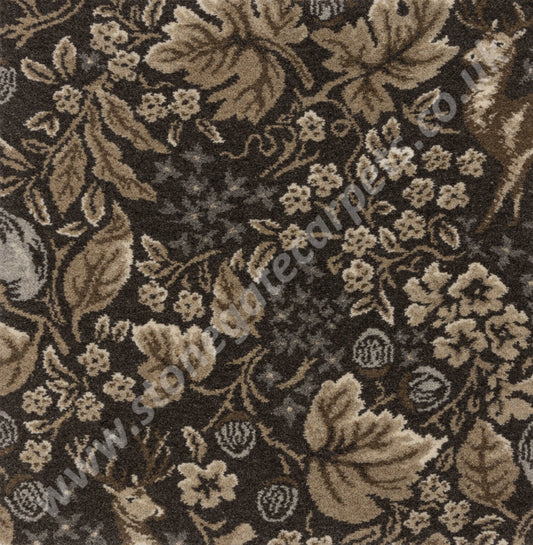 Brintons Carpets Purely Natural Flora and Fauna Woodland Stag Graphite