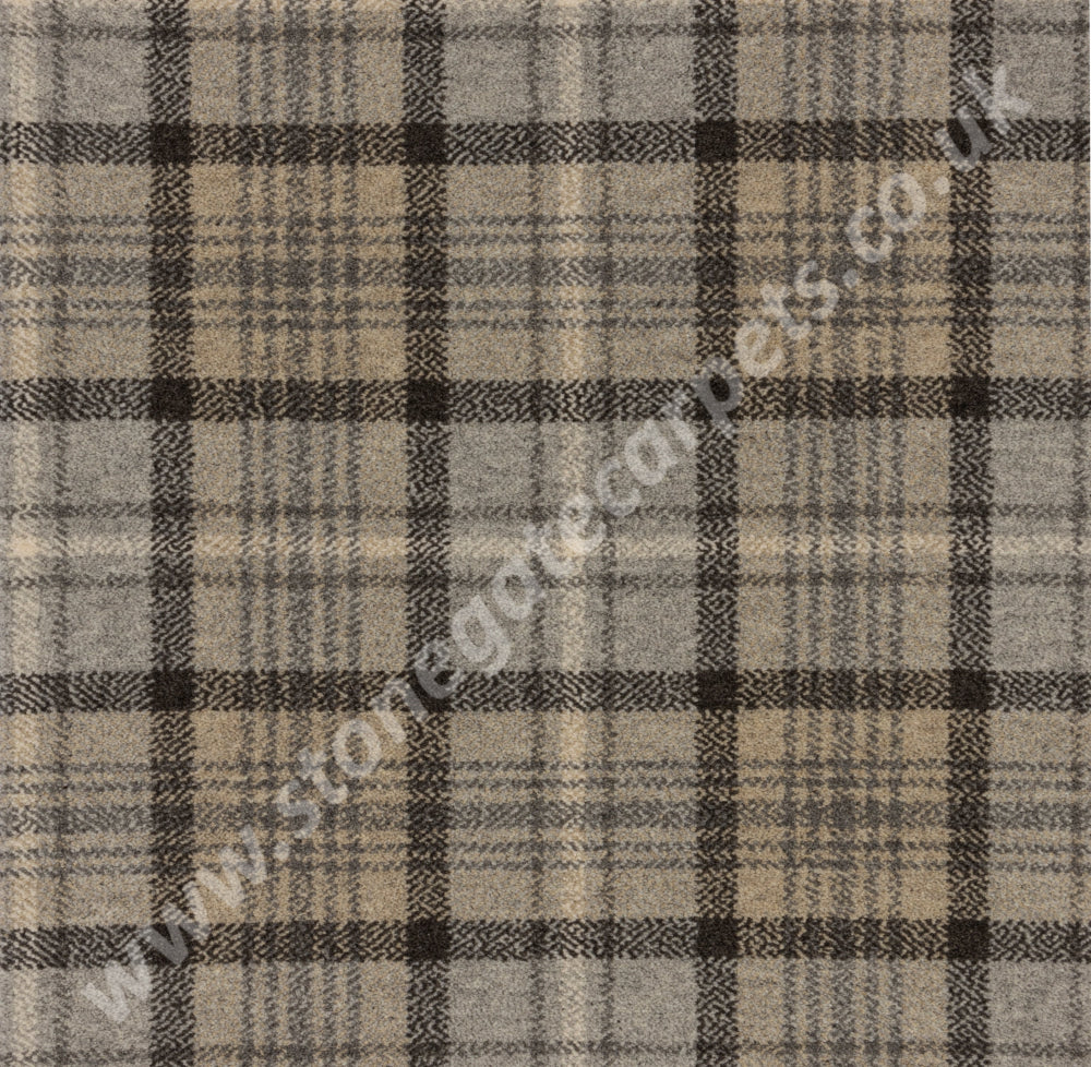 Brintons Carpets Purely Natural Plaids Maclennan Grey
