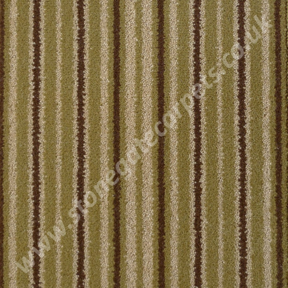 Brintons Carpets Stripes Collection Sherbet Limes Carpet Remnant 8ST/38267