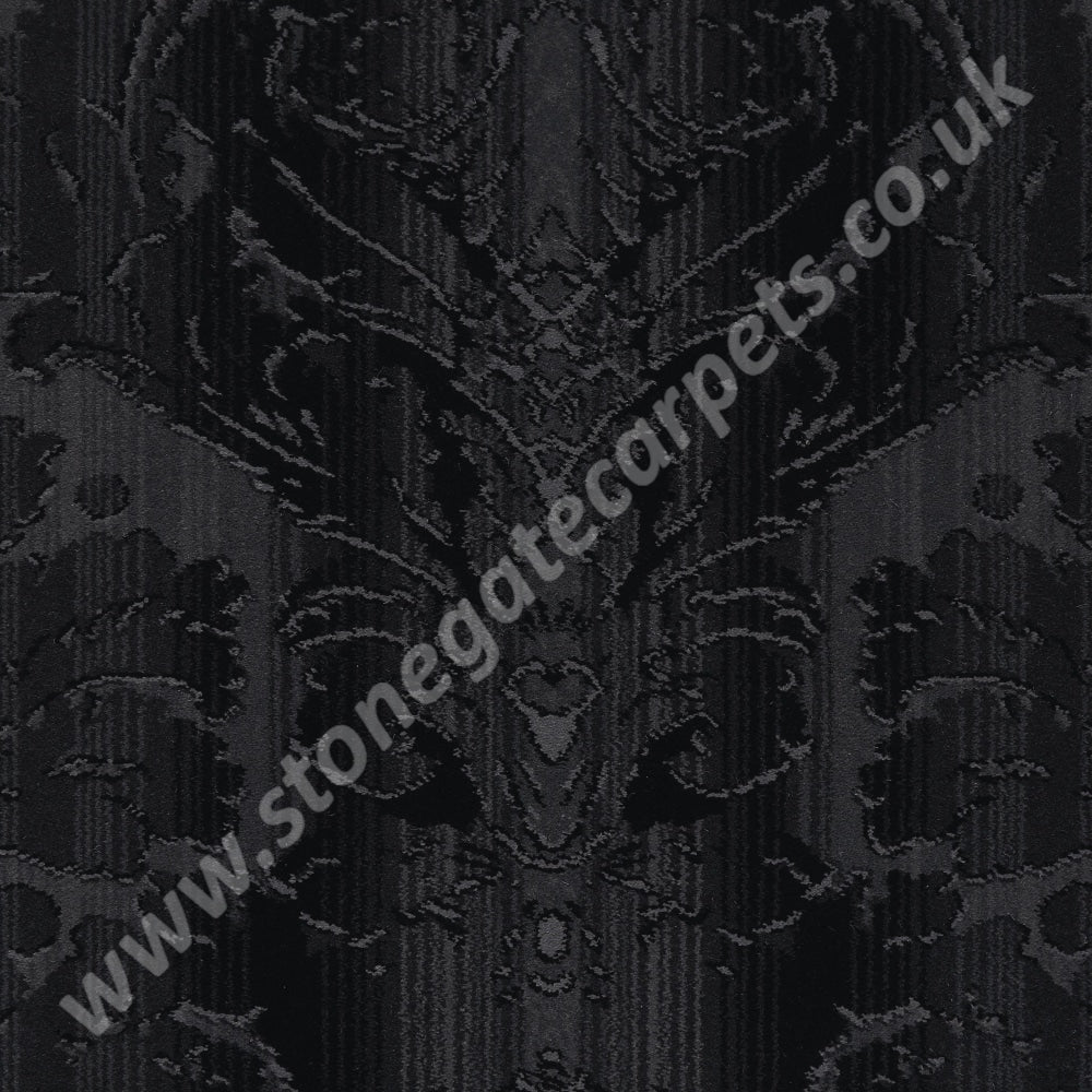 Brintons Carpets Timorous Beasties Jet Damask 9/50153