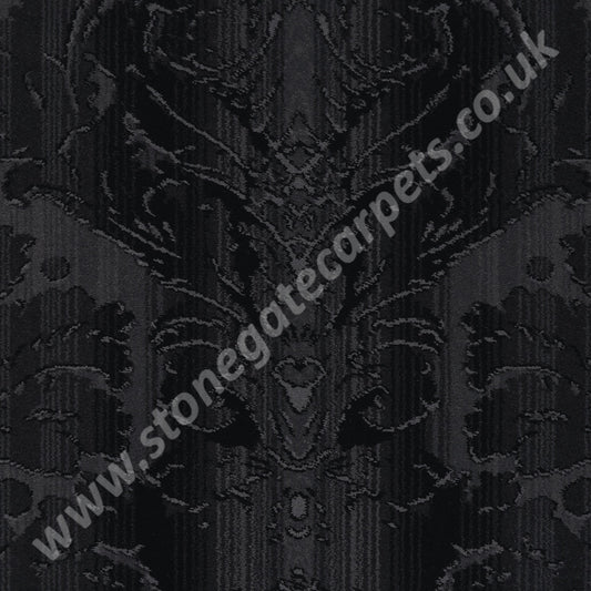 Brintons Carpets Timorous Beasties Jet Damask 9/50153