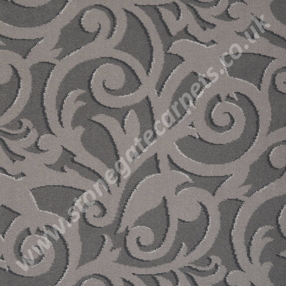 Brintons Carpets Timorous Beasties Pewter Atholl Garden 10/50154