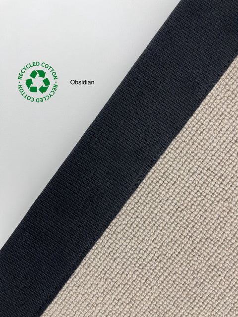 Taped Edging - Basketweave Contract - Obsidian