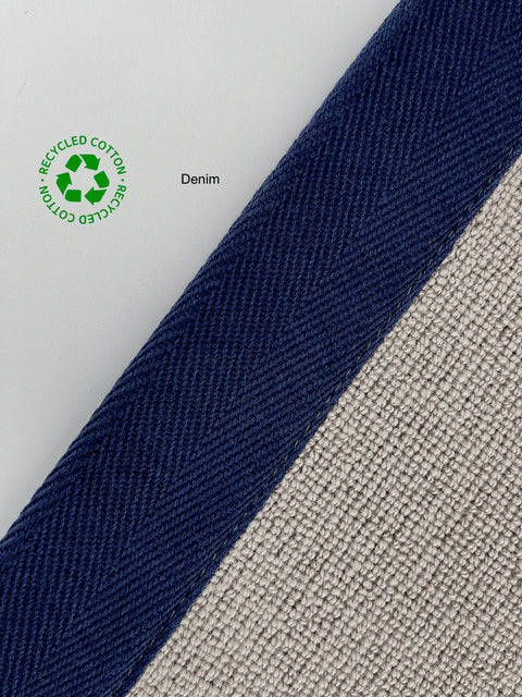 Taped Edging - Herringbone - Denim