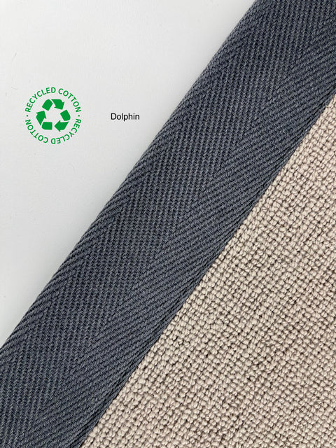 Taped Edging - Herringbone - Dolphin