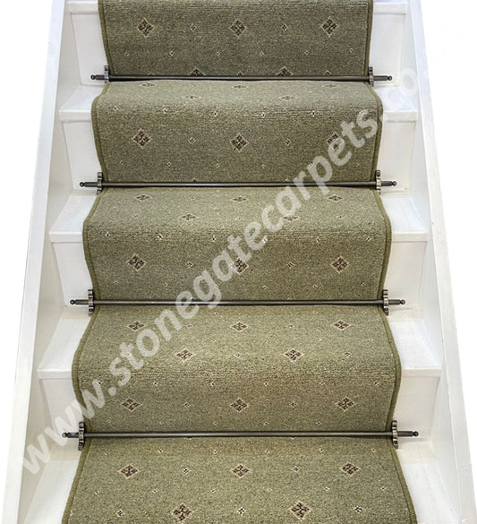 Ulster Carpets Tazmin Motif Forest Stair Runner (Please Call for per M² Cost)