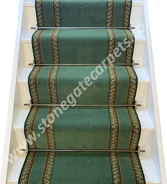 Ulster Carpets Athenia Green Runner 4/2583 (Please Call for per M² Cost)