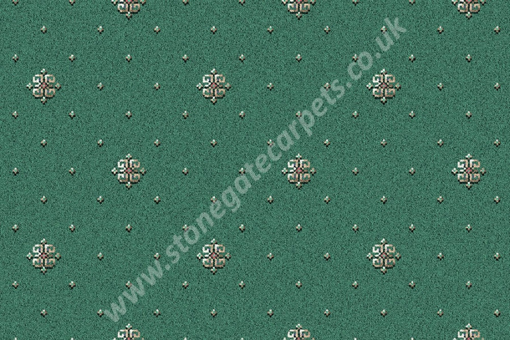 Ulster Carpets Athenia Motif Pale Green 45/2566 (Please Call For Per M² Cost) Carpet