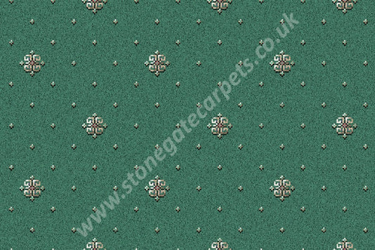 Ulster Carpets Athenia Motif Pale Green 45/2566 (Please Call For Per M² Cost) Carpet