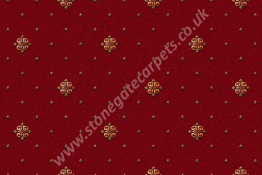Ulster Carpets Athenia Motif Red Carpet Remnant From: