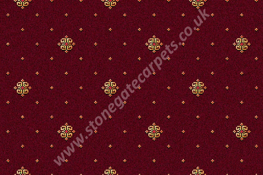 Ulster Carpets Athenia Motif Wine Carpet Remnant From:
