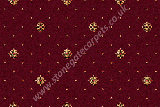 Ulster Carpets Athenia Motif Wine Carpet Remnant From: