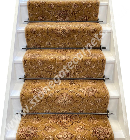 Ulster Carpets Country House Persian Gold Stair Runner with choice of overlocking colour (per linear metre) - LIMITED STOCK