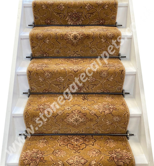 Ulster Carpets Country House Persian Gold Stair Runner with choice of overlocking colour (Per Linear Metre) - LIMITED STOCK