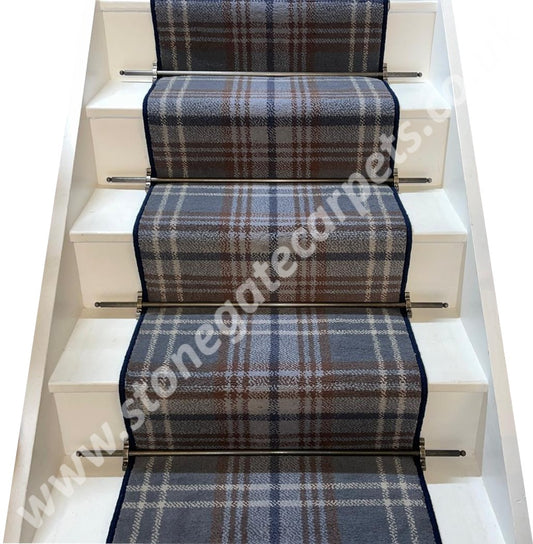 Ulster Carpets Glenmoy Stornoway Stair Runner with choice of adding bespoke border or overlocking colour (Per Linear Metre)