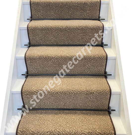 Ulster Carpets Natural Choice Axminster Cove Fawn Stair Runner with a choice of overlocking colour (per linear metre) LIMITED STOCK