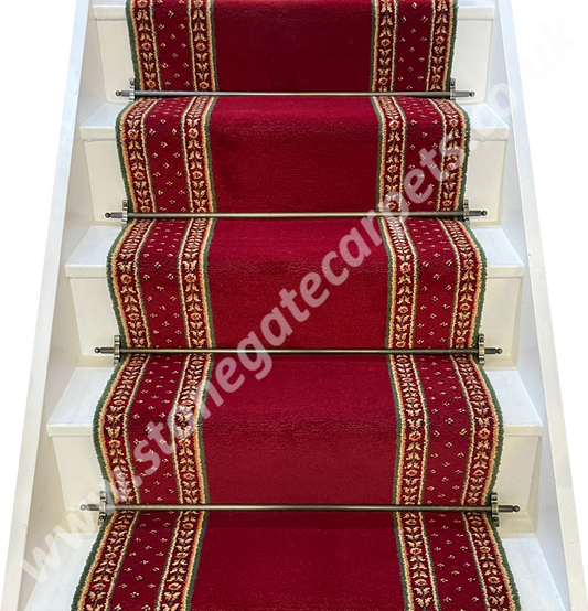 Ulster Carpets Sheriden Royal Red Runner 10/2605 (Please Call for per M² Cost)