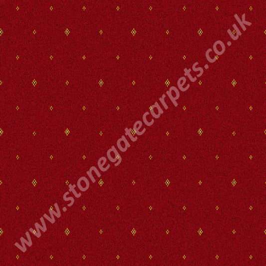Ulster Carpets Tazmin Pindot Red 10/2724 (Please Call for per M² Cost)  
