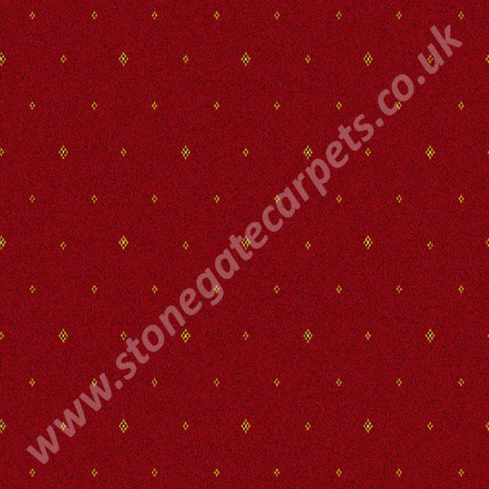 Ulster Carpets Tazmin Pindot Red 10/2724 (Please Call for per M² Cost)  