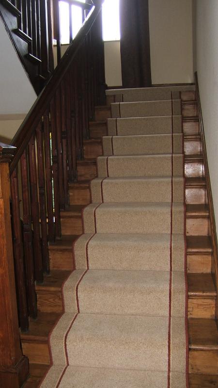 Brintons Carpets Bell Twist Barley Raspberry Ruffles Irish Linen Stair Runner (per M)