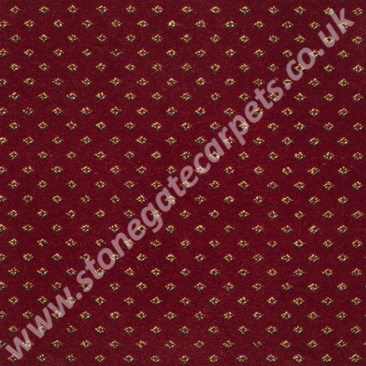 Brintons Carpets Royal Marquis Collection Burgundy Red Diamond 1/50346