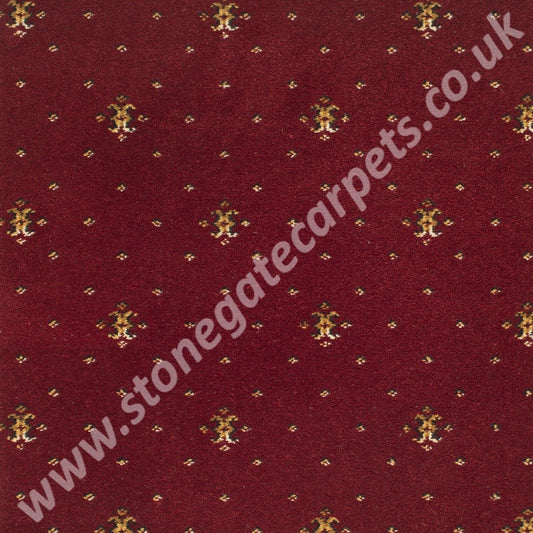 Brintons Carpets Royal Marquis Burgundy Red Coronet 1/50347 (per M²)