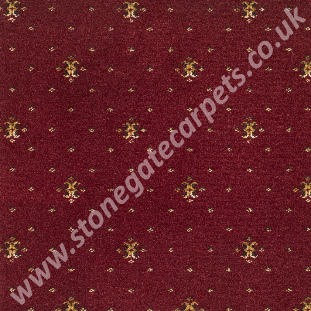 Brintons Carpets Royal Marquis Burgundy Red Coronet 1/50347