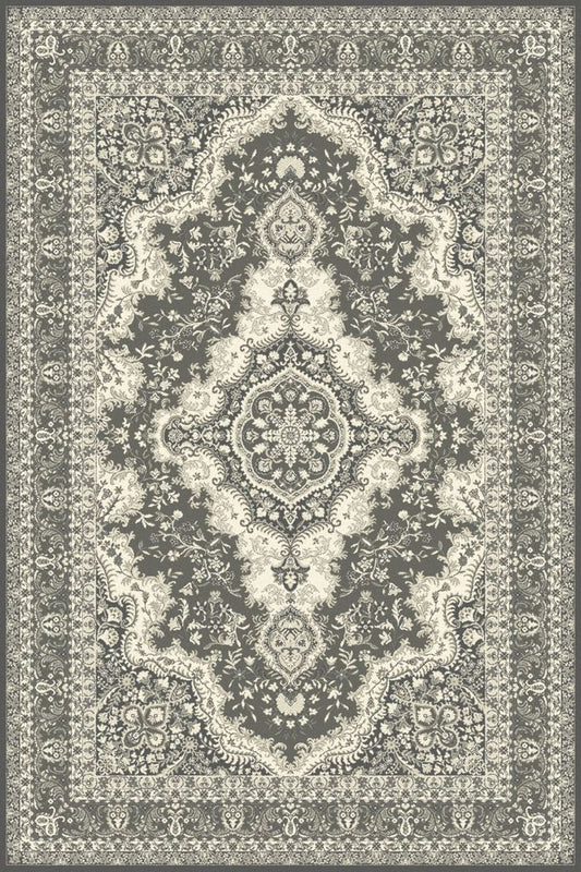 Agnella Rugs Isfahan ALMAS Grey - 50/50 British/New Zealand Wool - Free Delivery