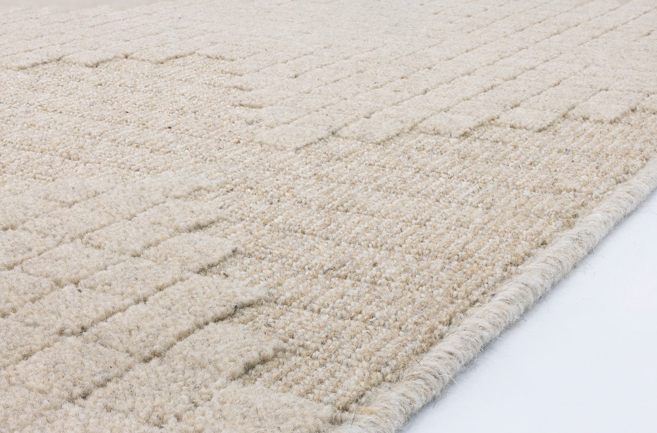 Agnella Rugs Noble AMIS Light Beige - 100% Undyed British Wool - Free Delivery