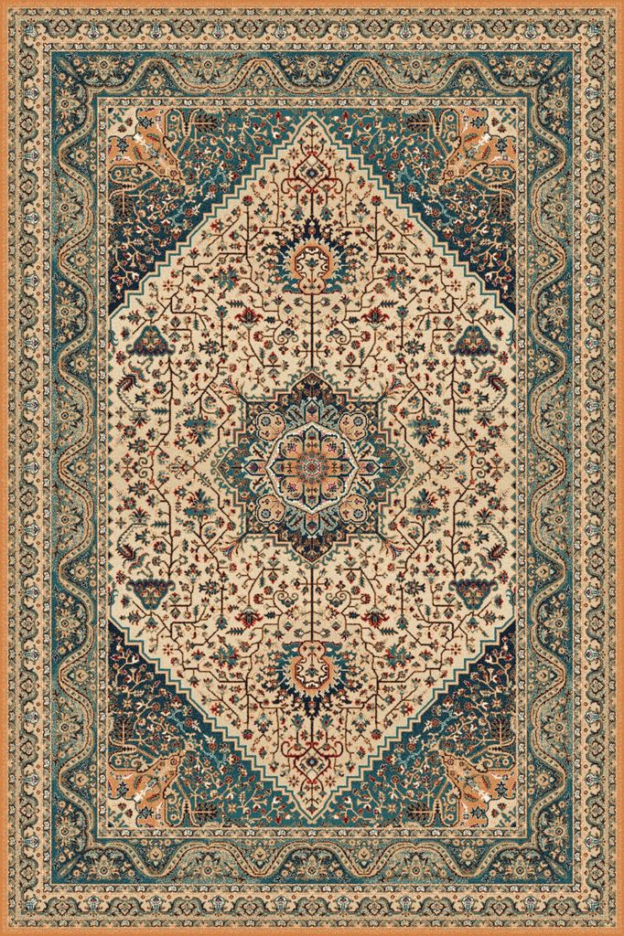 Agnella Rugs Isfahan ARETUZA Copper - 50/50 British/New Zealand Wool - Free Delivery