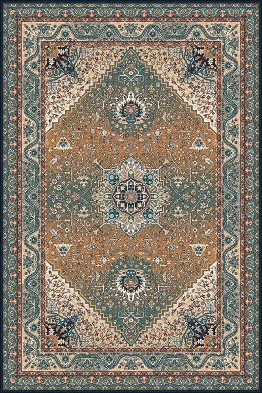 Agnella Rugs Isfahan ARETUZA Emerald - 50/50 British/New Zealand Wool - Free Delivery