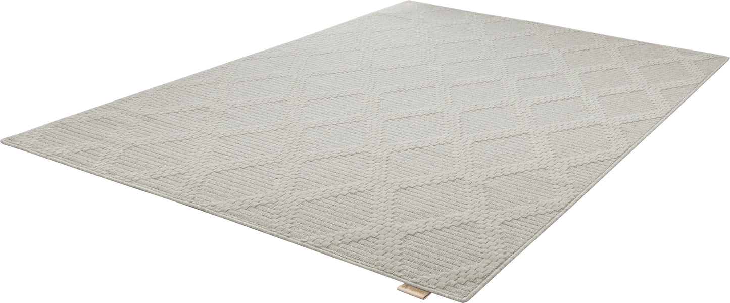 Agnella Rugs Noble ARKA Light Grey - 100% Undyed British Wool - Free Delivery