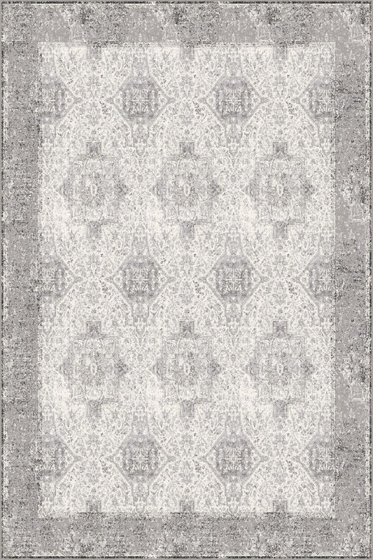 Agnella Rugs Isfahan AUGUSTUS Light Grey - 50/50 British/New Zealand Wool - Free Delivery