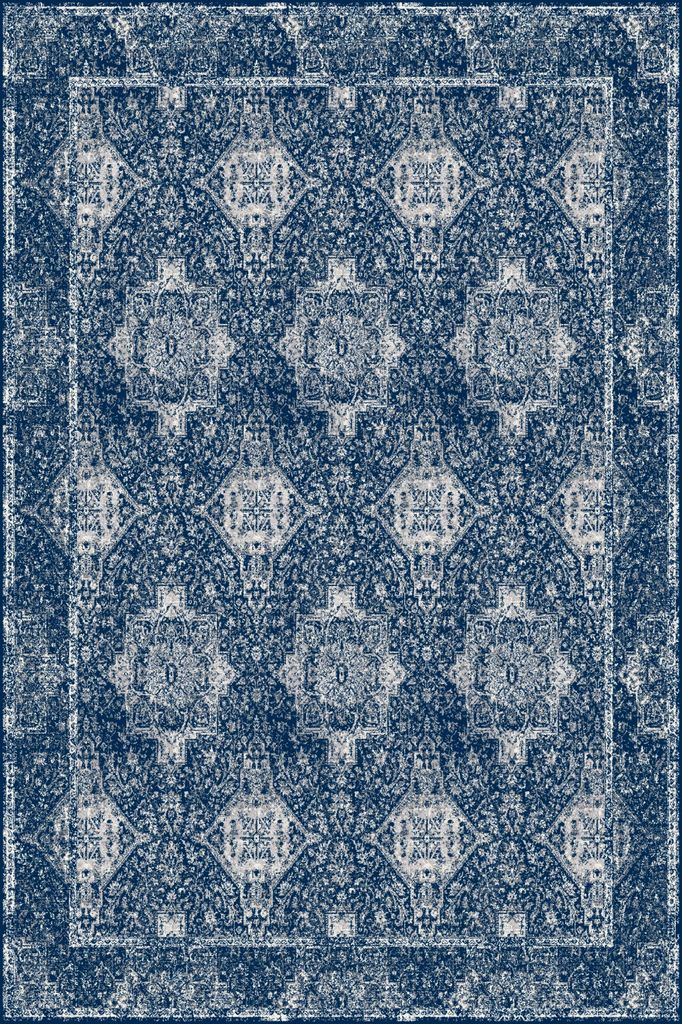 Agnella Rugs Isfahan AUGUSTUS Navy Blue - 50/50 British/New Zealand Wool - Free Delivery