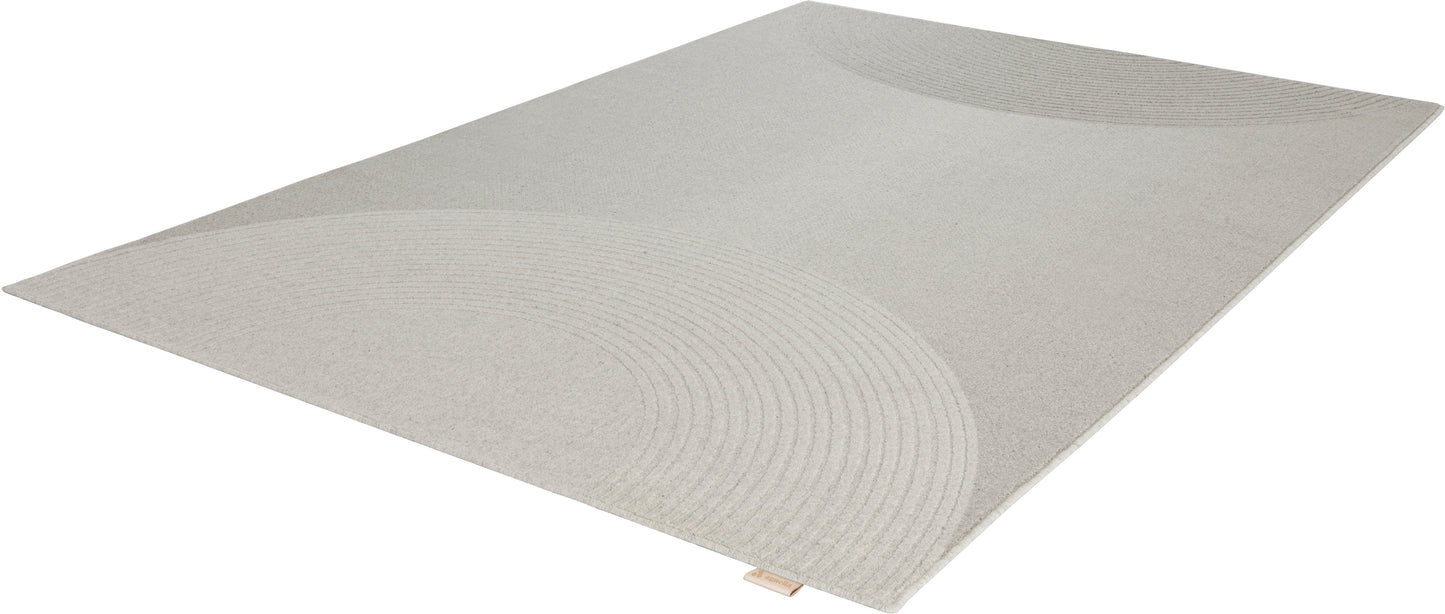 Agnella Rugs Noble CASO Light Grey - 100% Undyed British Wool - Free Delivery