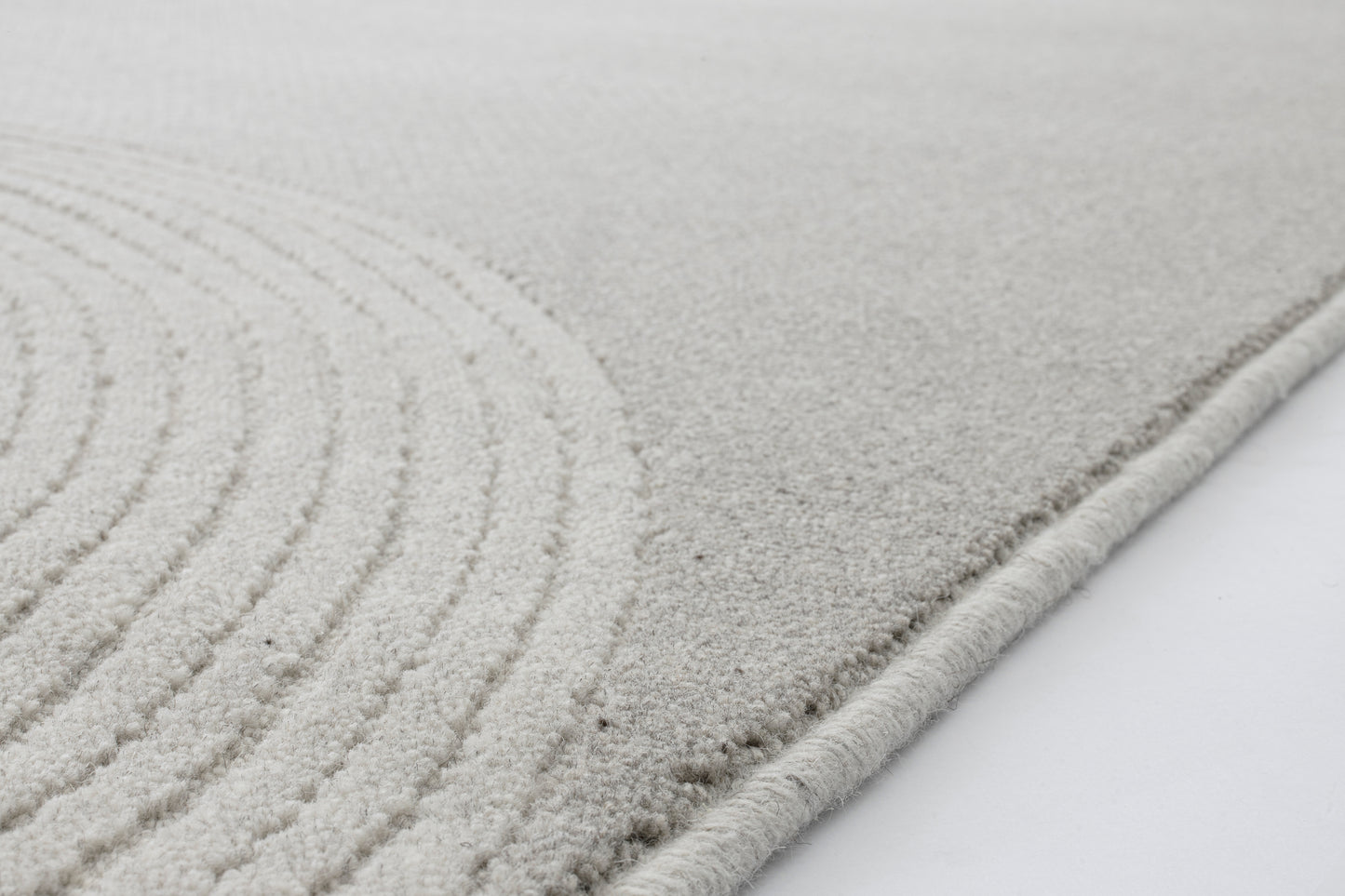 Agnella Rugs Noble CASO Light Grey - 100% Undyed British Wool - Free Delivery