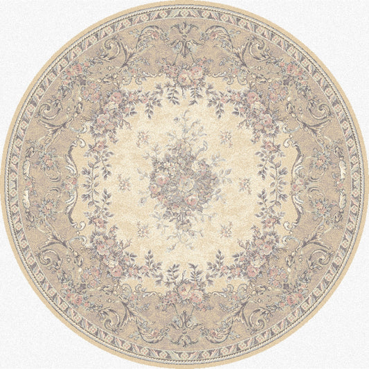 Agnella Rugs Isfahan DAFNE Alabaster Circle - 50/50 British/New Zealand Wool - Free Delivery