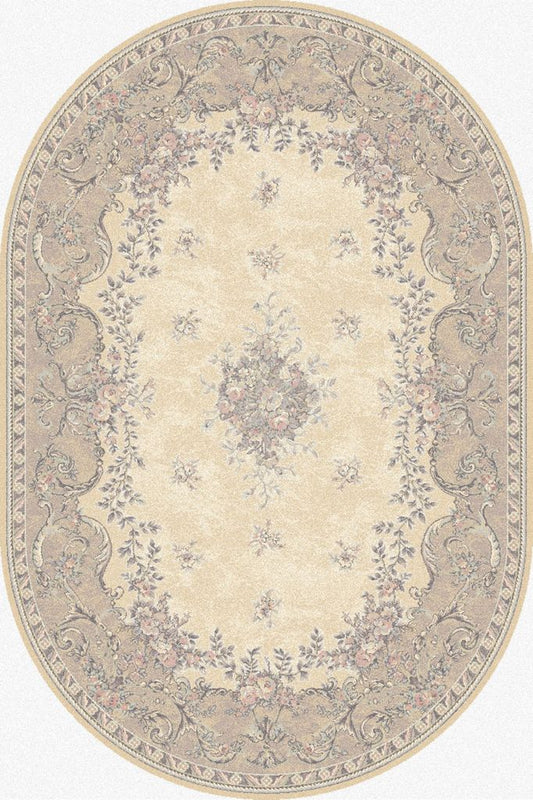 Agnella Rugs Isfahan DAFNE Alabaster Oval - 50/50 British/New Zealand Wool - Free Delivery