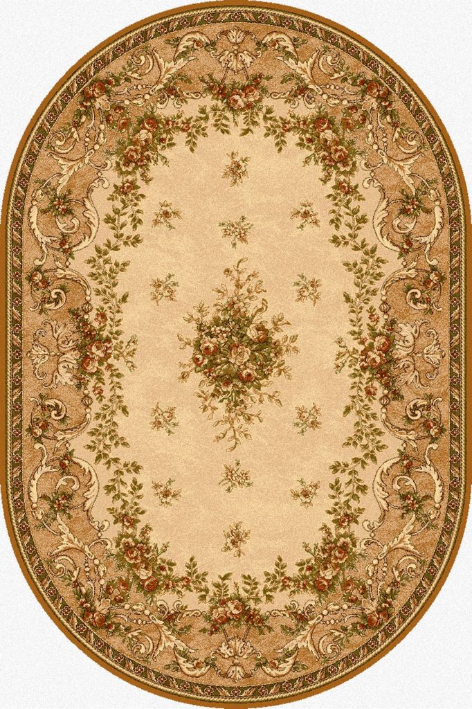 Agnella Rugs Isfahan DAFNE Sahara Oval - 100% New Zealand Wool - Free Delivery