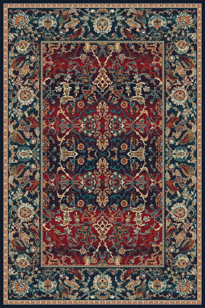 Agnella Rugs Isfahan HELA Navy Blue - 100% New Zealand Wool - Free Delivery