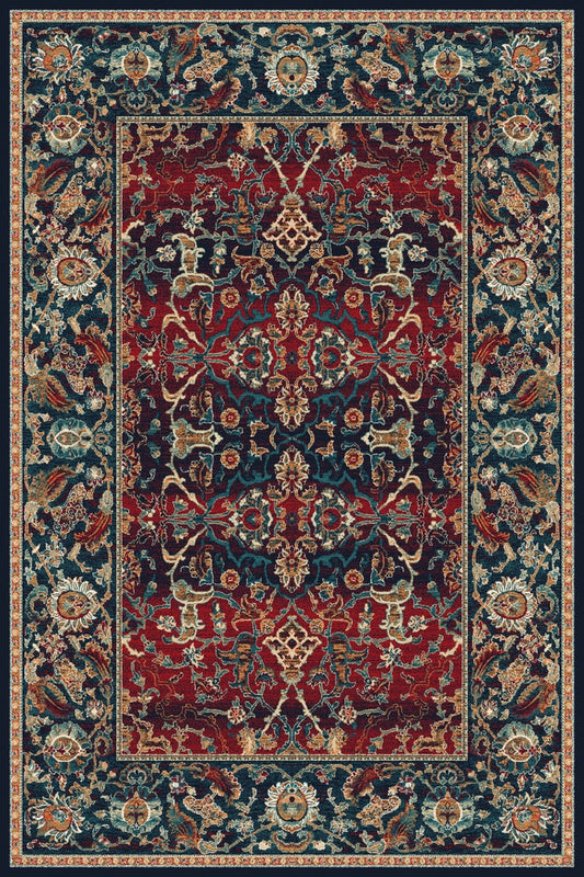 Agnella Rugs Isfahan HELA Navy Blue - 100% New Zealand Wool - Free Delivery