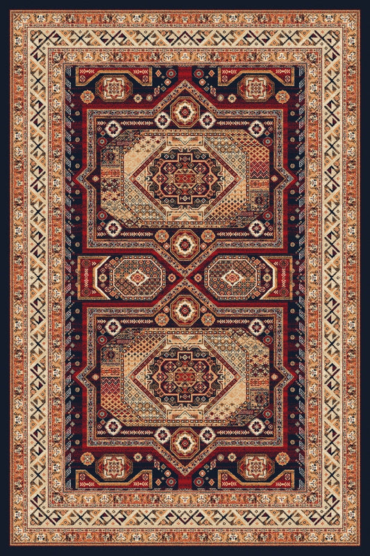 Agnella Rugs Isfahan HESTIA Navy Blue - 100% New Zealand Wool - Free Delivery