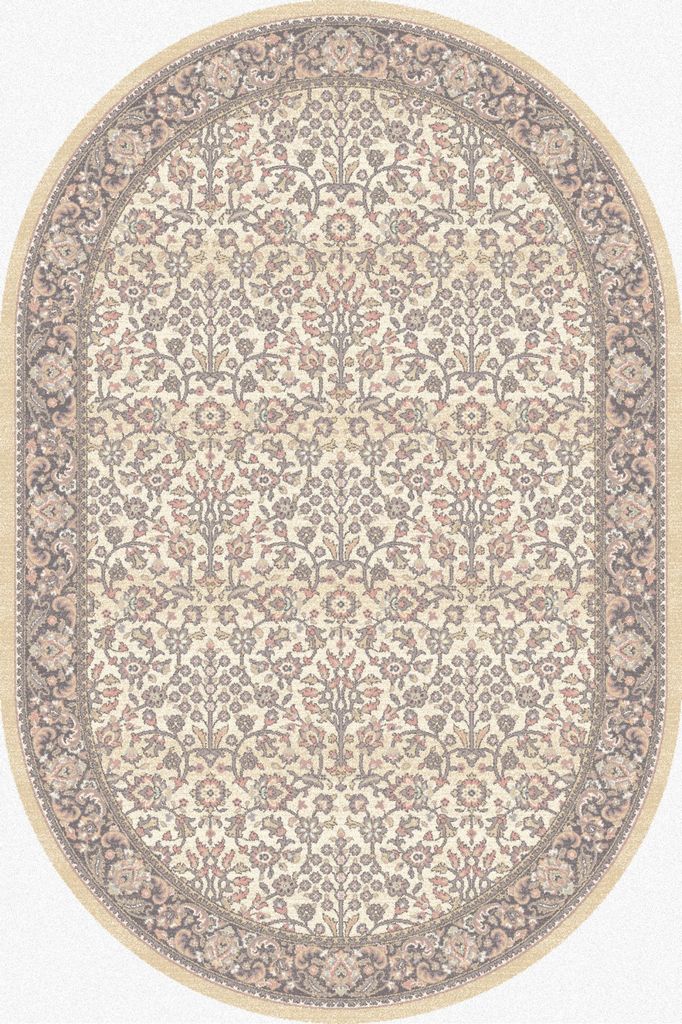 Agnella Rugs Isfahan ITAMAR Alabaster Oval - 100% New Zealand Wool - Free Delivery