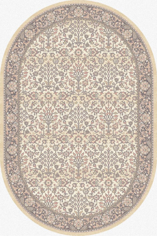 Agnella Rugs Isfahan ITAMAR Alabaster Oval - 100% New Zealand Wool - Free Delivery