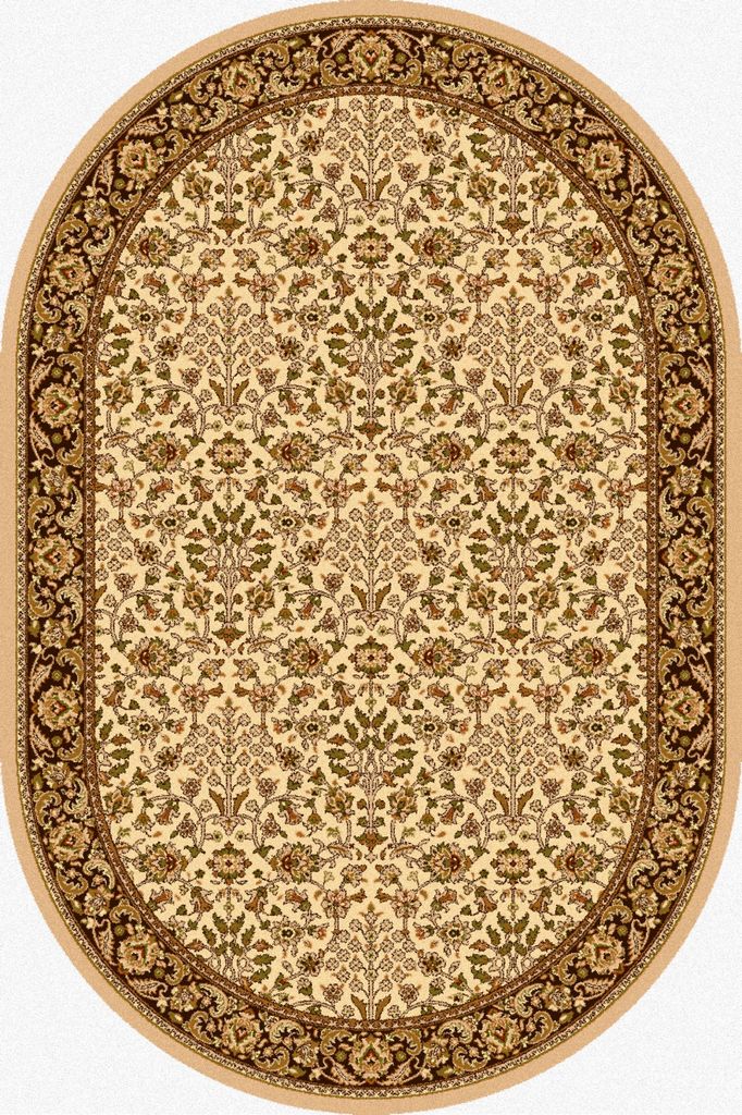 Agnella Rugs Isfahan ITAMAR Cream Oval - 100% New Zealand Wool - Free Delivery