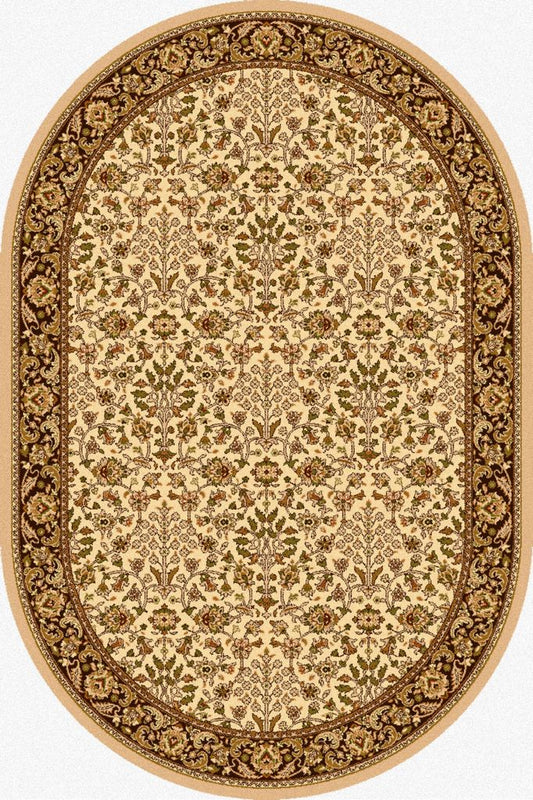 Agnella Rugs Isfahan ITAMAR Cream Oval - 100% New Zealand Wool - Free Delivery