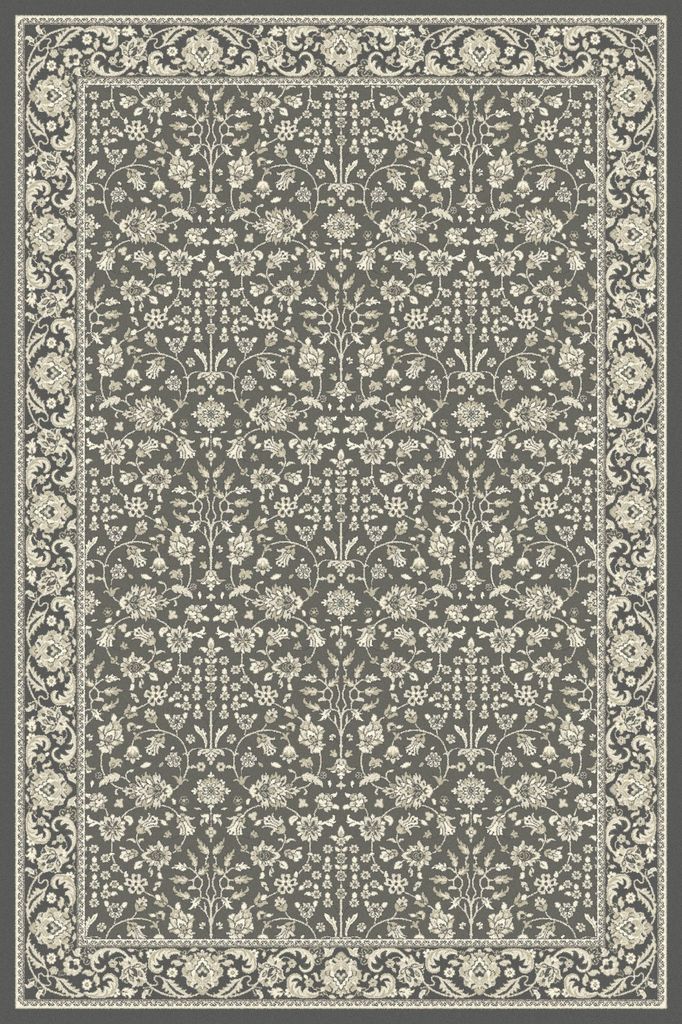 Agnella Rugs Isfahan ITAMAR Grey - 100% New Zealand Wool - Free Delivery