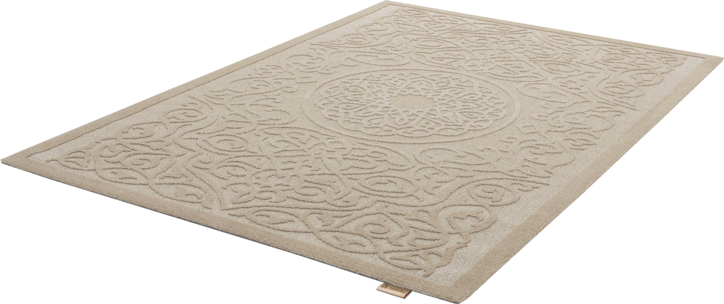 Agnella Rugs Noble KLARO Dark Beige - 100% Undyed British Wool - Free Delivery